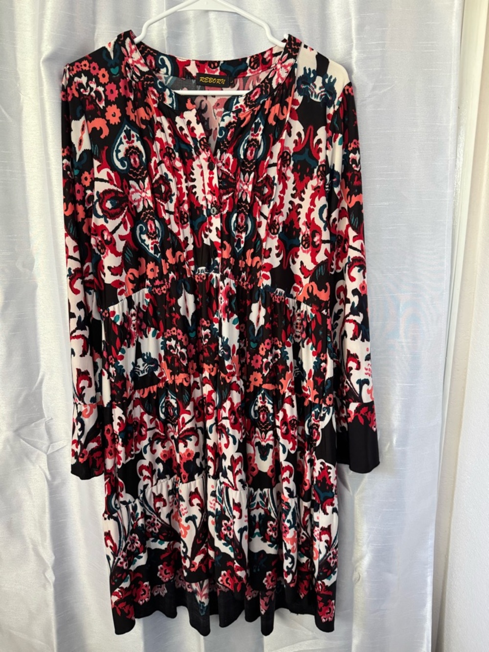 Reborn Multi-Color Abstract Floral Dress